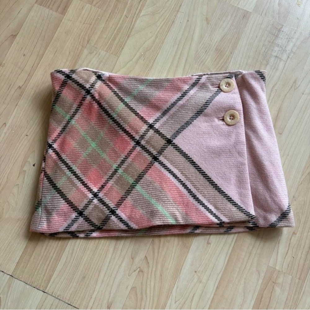 Abercrombie & Fitch Pink deadstock low rise plaid skirt
